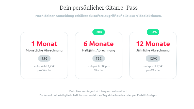 music2me Abonnement Music2me Gitarre online lernen