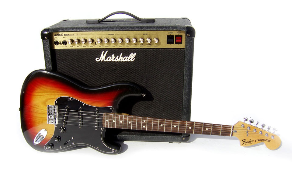 Comboverstärker Combo-Verstärker mit Fender Gitarre