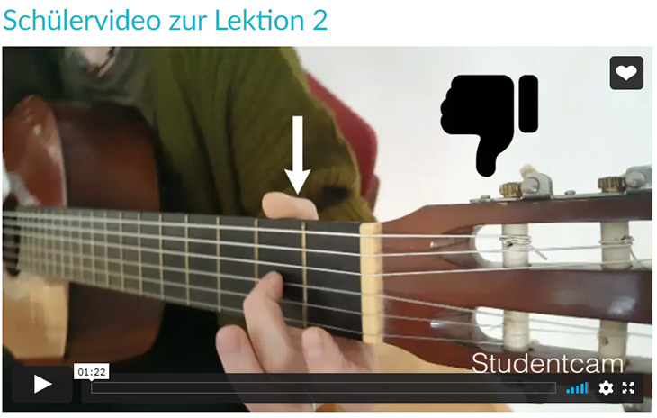 Einblick Klassische Gitarre lernen Onlinekurs